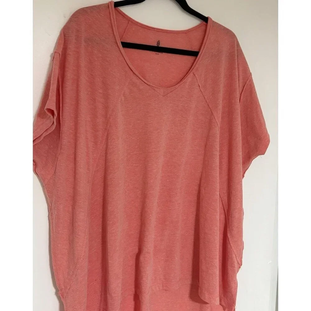 FREE PEOPLE MOVEMENT CITY VIBEZ TUNIC TEE OB815486 MORNING BURST SIZE XS